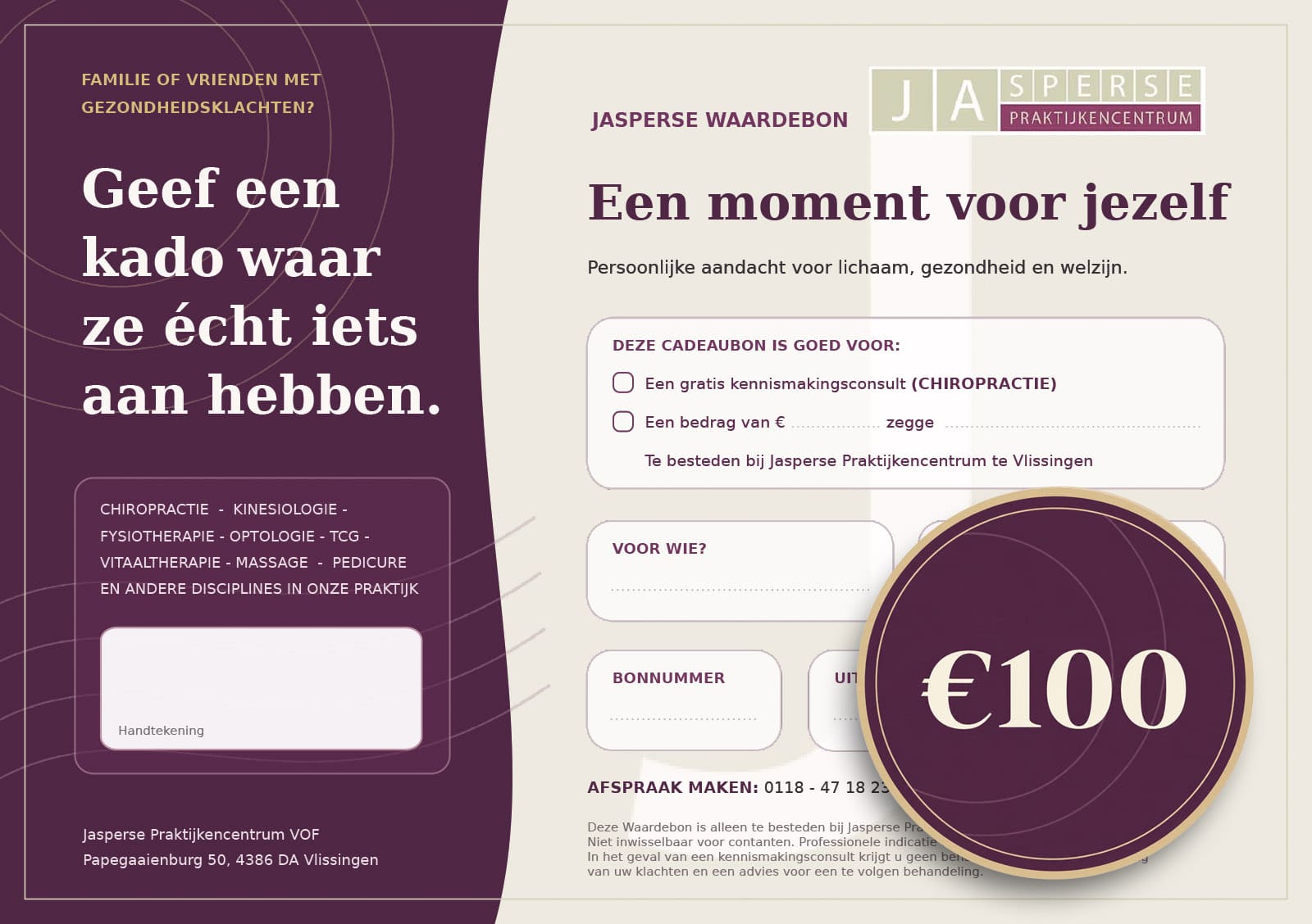 Jasperse Cadeaubon €100